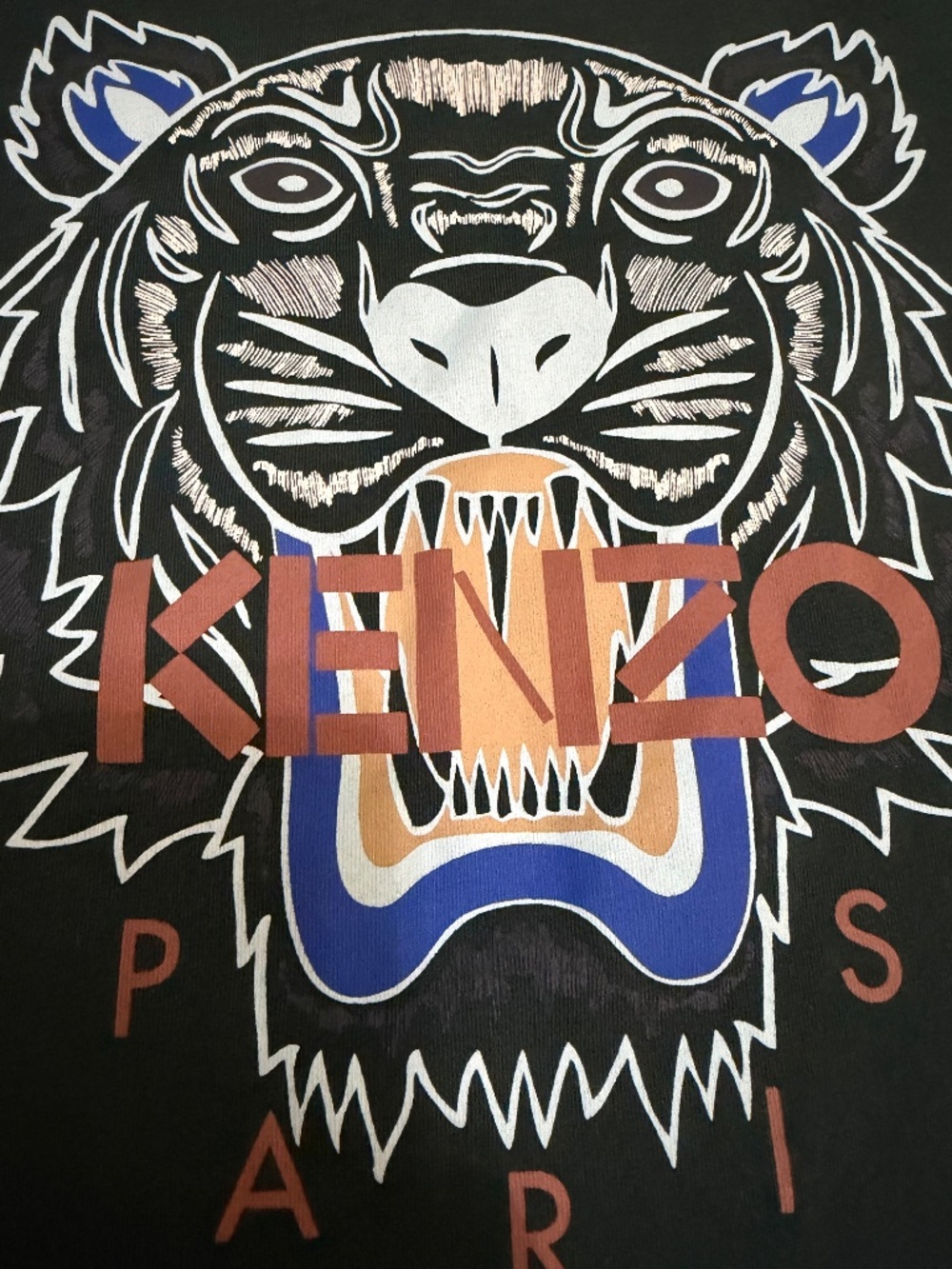 KENZO Paris Iconic Tiger T-Shirt - SS21 Navy/Dark Green - Size Medium - Picture 3 of 13